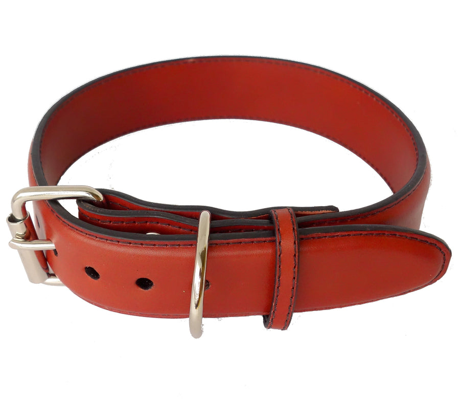 Ruggit Collars One and Half Inch Leather Dog Collar Personalized Adjustable