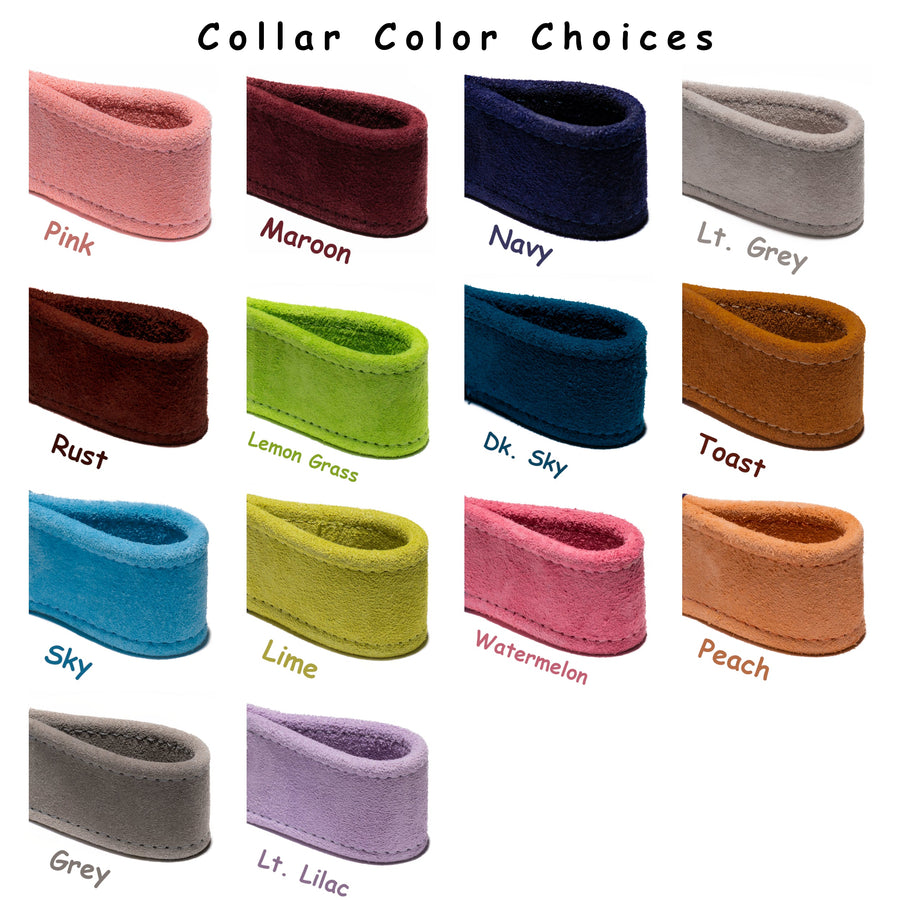 All Suede Cat Collar Personalized Engraved Plate