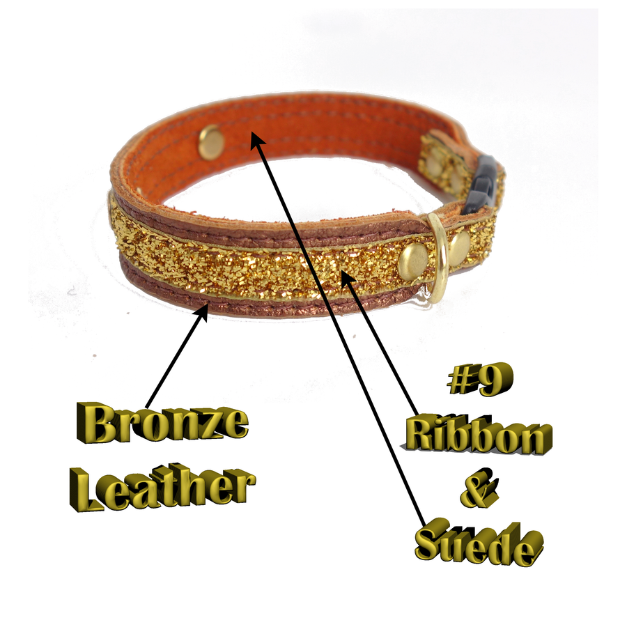 Cat Collar personalized ribbon/suede from chart)
