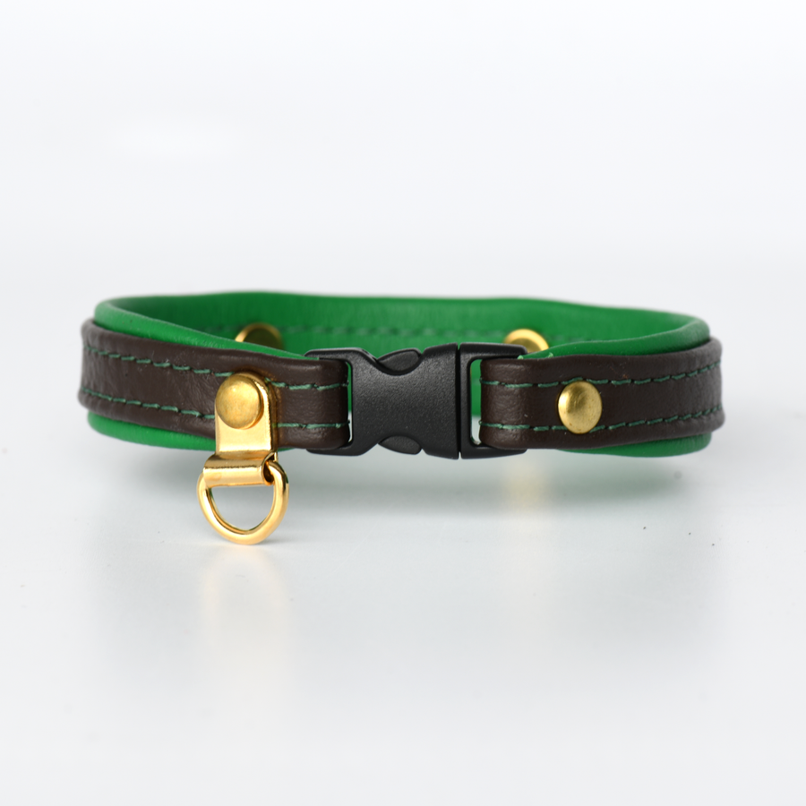 Custom leather top cat collars