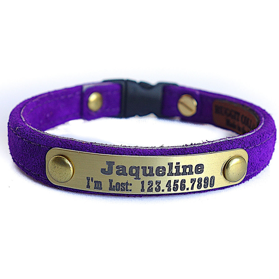 Personalized Cute Suede Cat Collar with Breakaway Safety Buckle